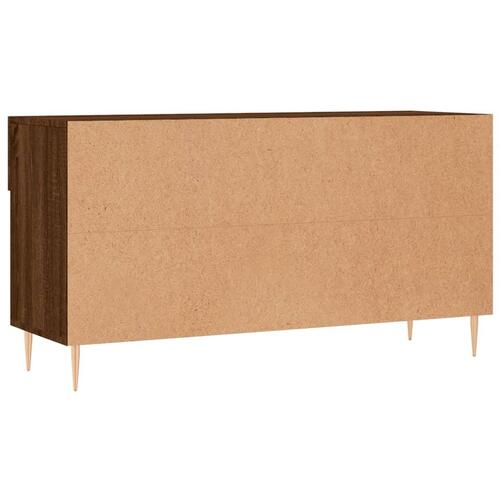Skobænk 102x35x55 cm konstrueret træ brun egetræsfarve