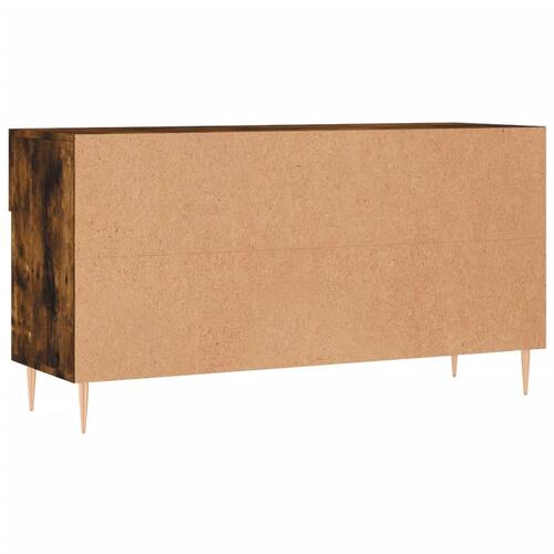 Skobænk 102x35x55 cm konstrueret træ røget egetræsfarve