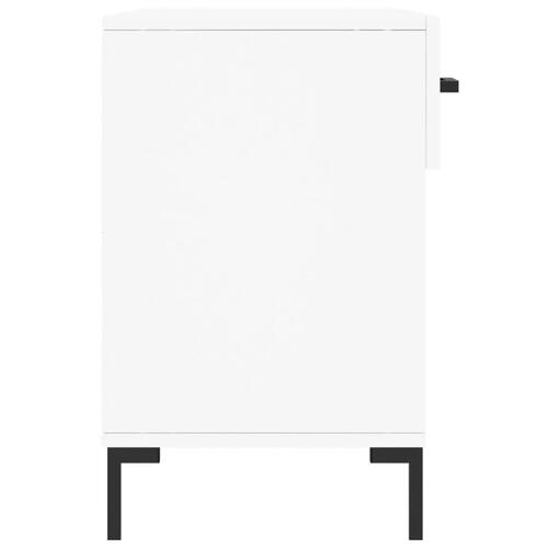 Skobænk 102x35x55 cm konstrueret træ hvid