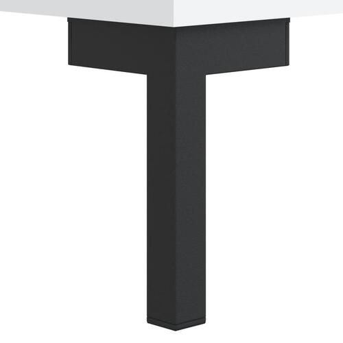 Skobænk 102x35x55 cm konstrueret træ hvid