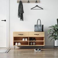 Skobænk 102x35x55 cm konstrueret træ sonoma-eg