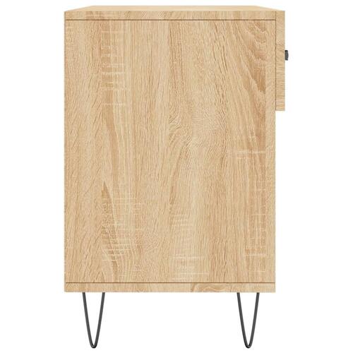 Skobænk 102x35x55 cm konstrueret træ sonoma-eg