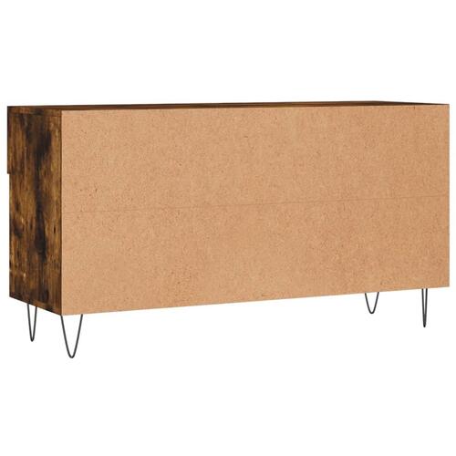 Skobænk 102x35x55 cm konstrueret træ røget egetræsfarve