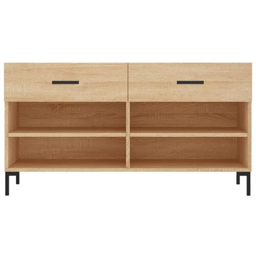 Skobænk 102x35x55 cm konstrueret træ sonoma-eg