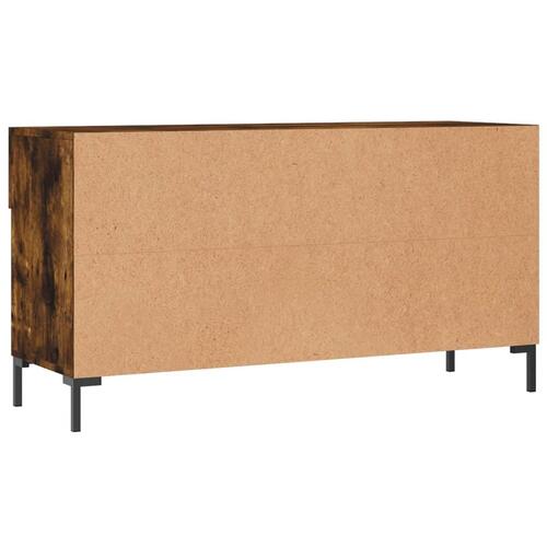 Skobænk 102x35x55 cm konstrueret træ røget egetræsfarve