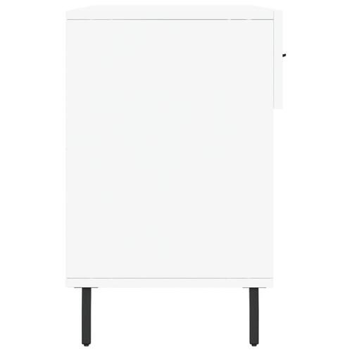 Skobænk 102x35x55 cm konstrueret træ hvid