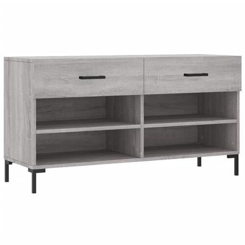Skobænk 102x35x55 cm konstrueret træ grå sonoma-eg