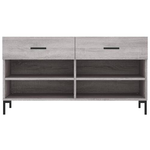 Skobænk 102x35x55 cm konstrueret træ grå sonoma-eg