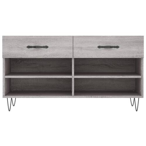 Skobænk 102x35x55 cm konstrueret træ grå sonoma-eg