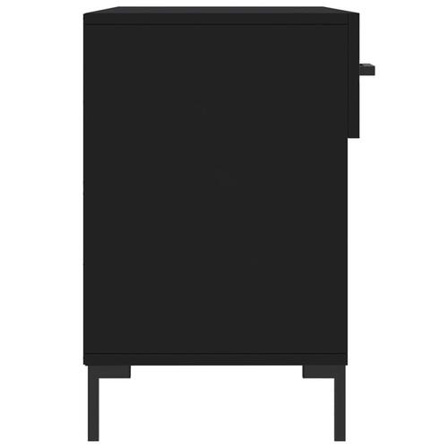 Skobænk 102x35x55 cm konstrueret træ sort