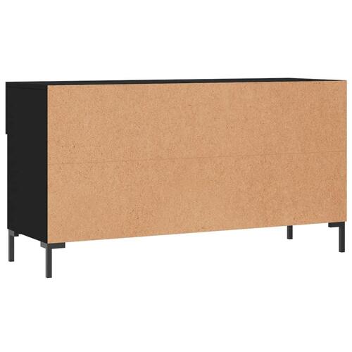 Skobænk 102x35x55 cm konstrueret træ sort