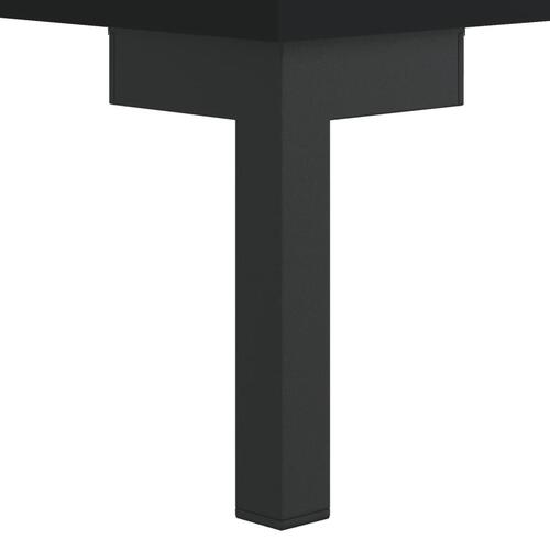 Skobænk 102x35x55 cm konstrueret træ sort