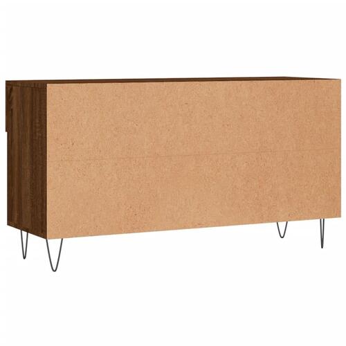 Skobænk 102x35x55 cm konstrueret træ brun egetræsfarve