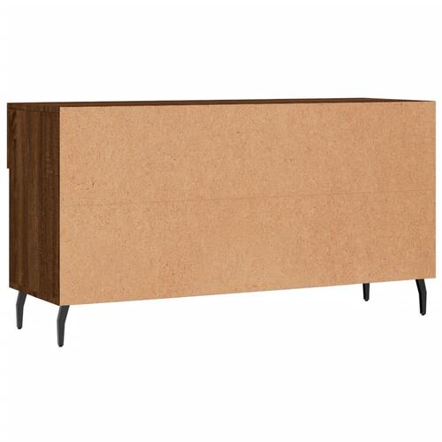 Skobænk 102x35x55 cm konstrueret træ brun egetræsfarve