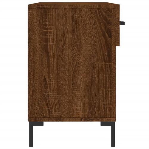 Skobænk 102x35x55 cm konstrueret træ brun egetræsfarve