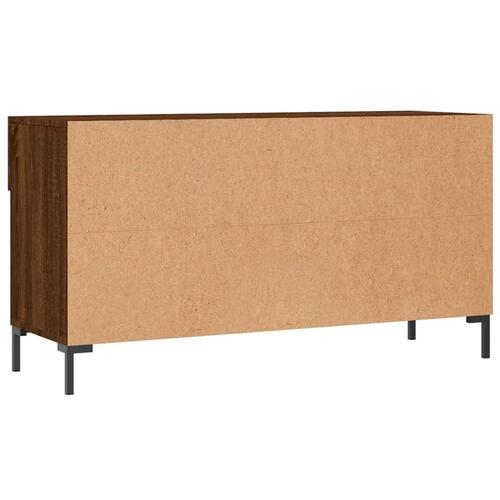 Skobænk 102x35x55 cm konstrueret træ brun egetræsfarve
