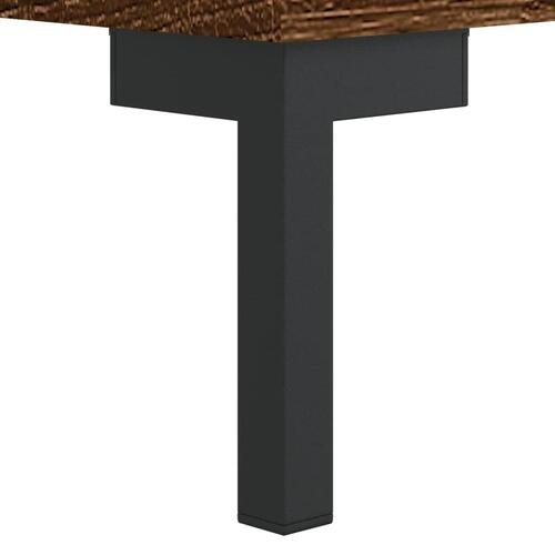 Skobænk 102x35x55 cm konstrueret træ brun egetræsfarve