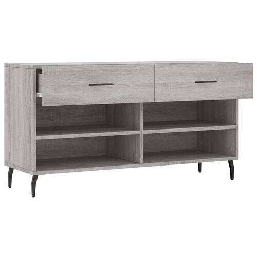 Skobænk 102x35x55 cm konstrueret træ grå sonoma-eg