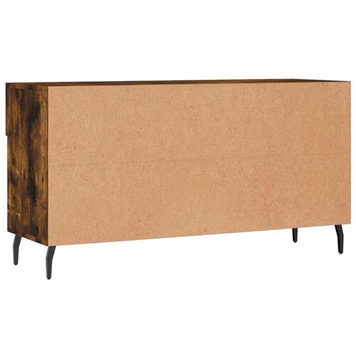 Skobænk 102x35x55 cm konstrueret træ røget egetræsfarve