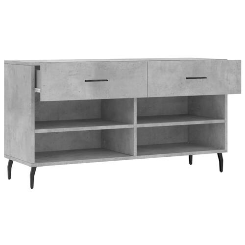 Skobænk 102x35x55 cm konstrueret træ betongrå