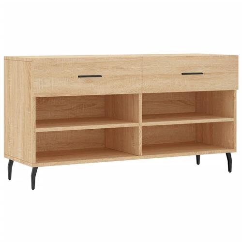 Skobænk 102x35x55 cm konstrueret træ sonoma-eg