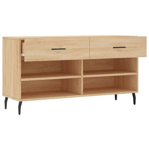 Skobænk 102x35x55 cm konstrueret træ sonoma-eg