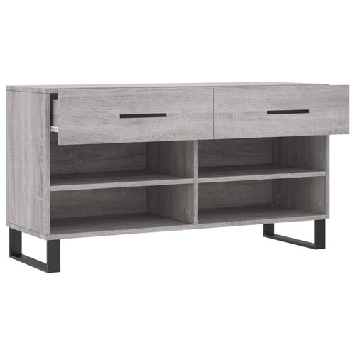 Skobænk 102x35x55 cm konstrueret træ grå sonoma-eg