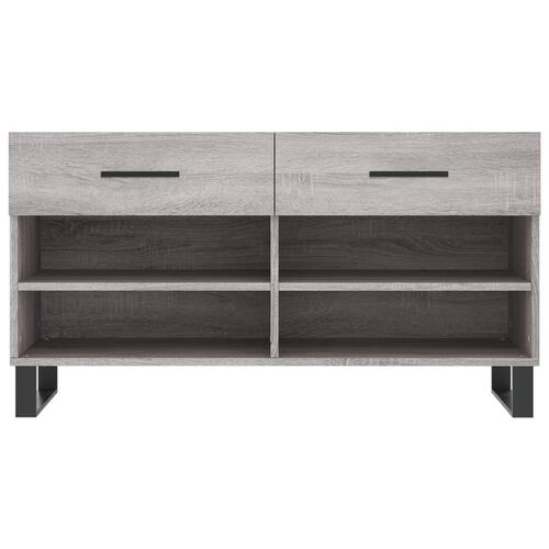 Skobænk 102x35x55 cm konstrueret træ grå sonoma-eg