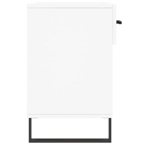 Skobænk 102x35x55 cm konstrueret træ hvid