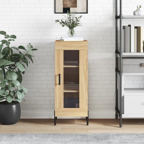 Skænk 34,5x34x90 cm konstrueret træ sonoma-eg