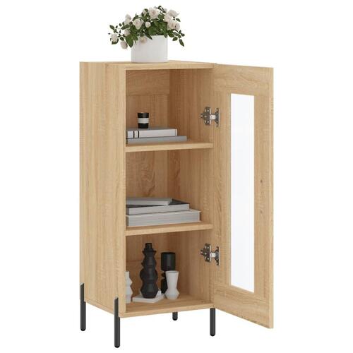 Skænk 34,5x34x90 cm konstrueret træ sonoma-eg