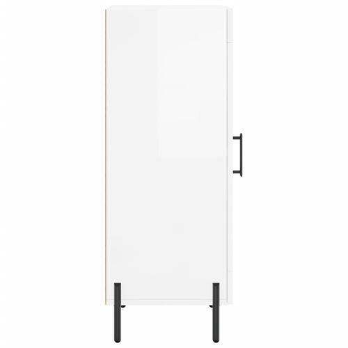 Skænk 34,5x34x90 cm konstrueret træ hvid højglans