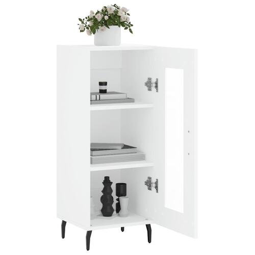 Skænk 34,5x34x90 cm konstrueret træ hvid