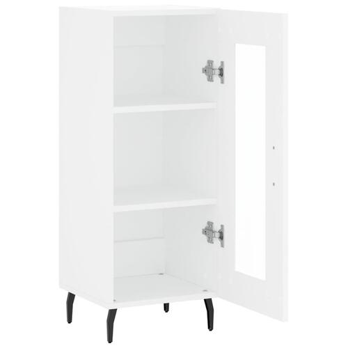 Skænk 34,5x34x90 cm konstrueret træ hvid