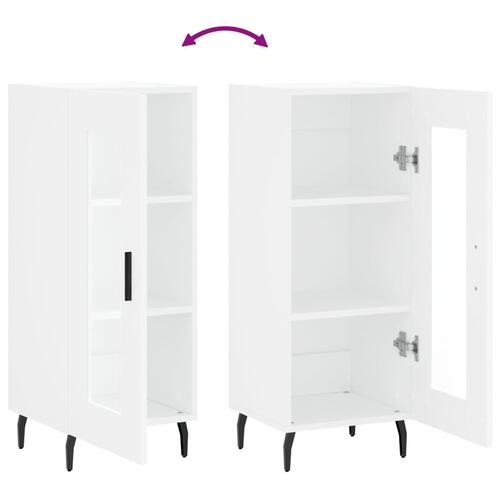Skænk 34,5x34x90 cm konstrueret træ hvid