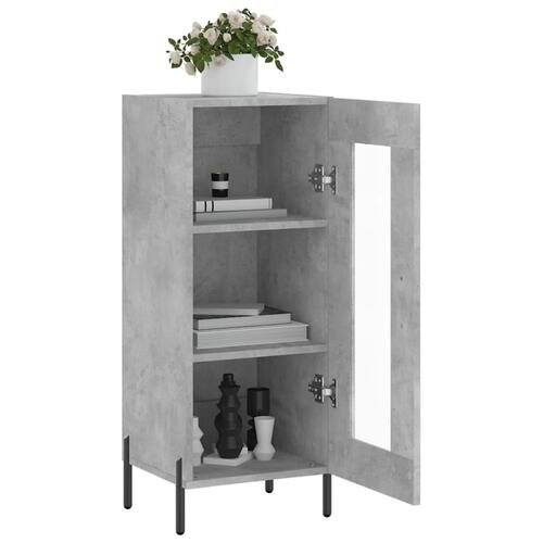 Skænk 34,5x34x90 cm konstrueret træ betongrå