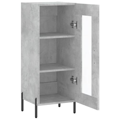 Skænk 34,5x34x90 cm konstrueret træ betongrå