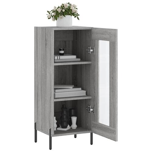Skænk 34,5x34x90 cm konstrueret træ grå sonoma-eg