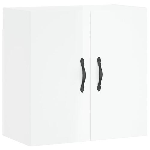 Vægskab 60x31x60 cm konstrueret træ hvid højglans