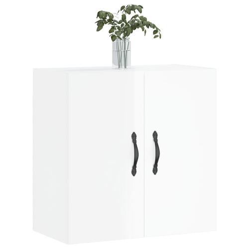 Vægskab 60x31x60 cm konstrueret træ hvid højglans