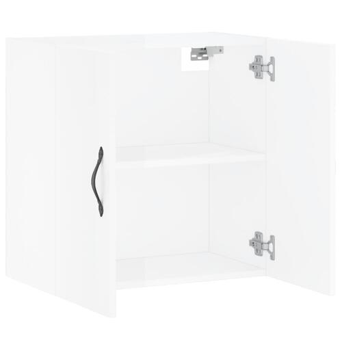 Vægskab 60x31x60 cm konstrueret træ hvid højglans