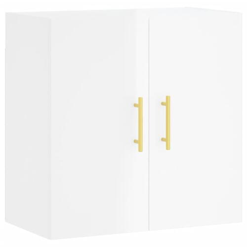 Vægskab 60x31x60 cm konstrueret træ hvid højglans
