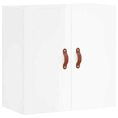 Vægskab 60x31x60 cm konstrueret træ hvid højglans