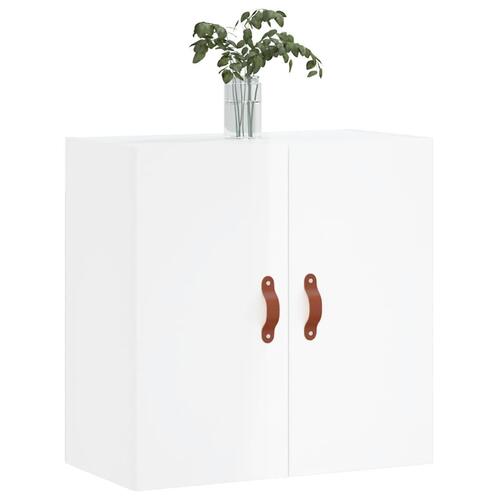 Vægskab 60x31x60 cm konstrueret træ hvid højglans