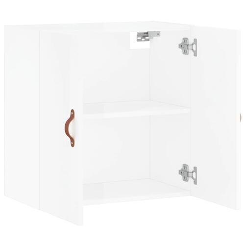 Vægskab 60x31x60 cm konstrueret træ hvid højglans