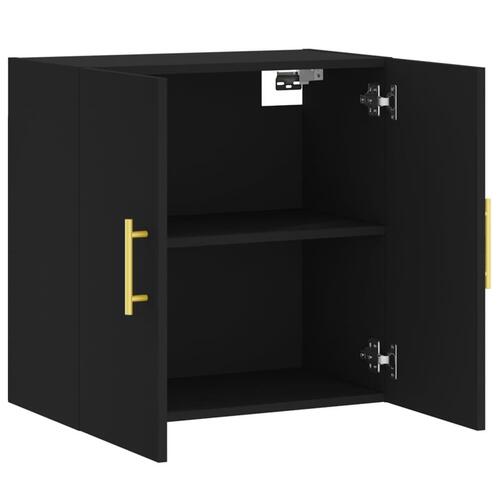 Vægskab 60x31x60 cm konstrueret træ sort