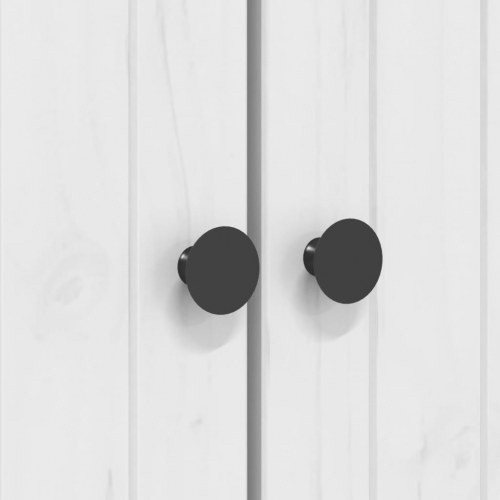 Bogreol BODO 82×40×173 cm i massivt fyrretræ - hvid/brun