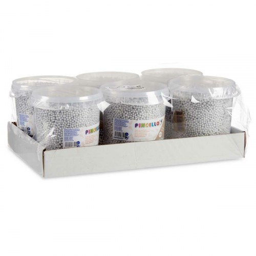 Kreativmateriale polystyrenbolde 1,4 l - grå (6 stk)