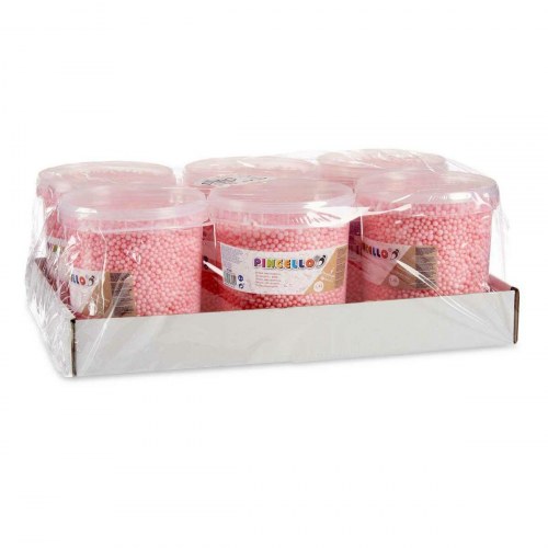 Kreativt hobbymateriale - pink dekorationsbolde, 1,4 l (6 stk)