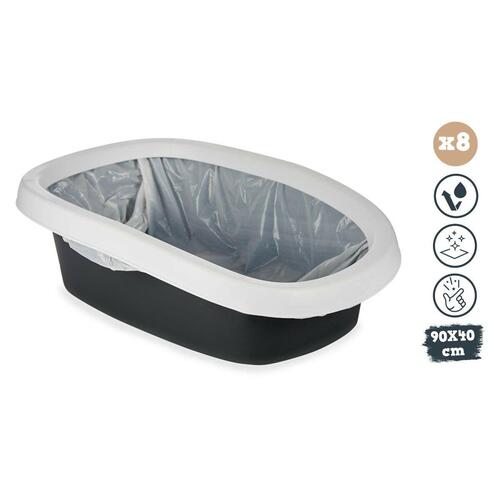 Affaldsposer Sandkasse 90 x 40 cm Hvid (8 enheder)